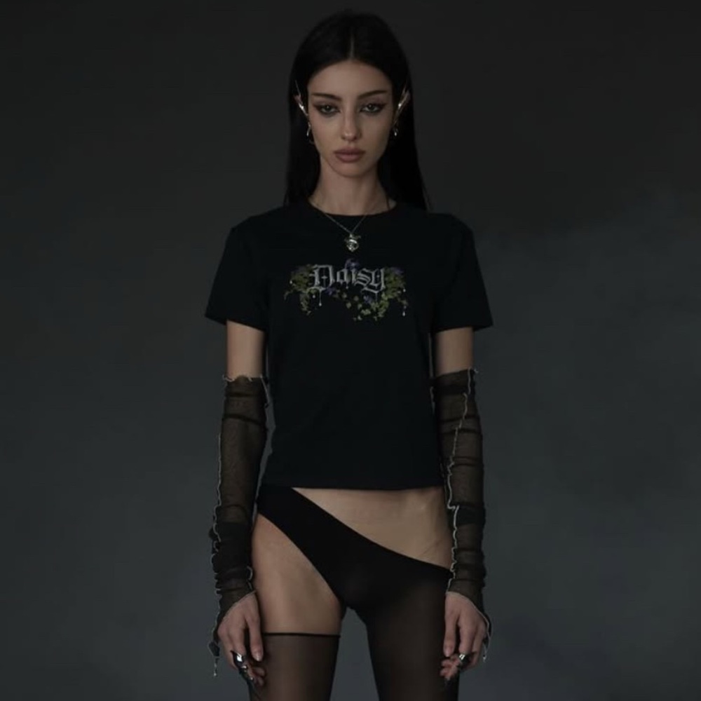 Daisy LTD Garden of God black t-shirt with graphic logo